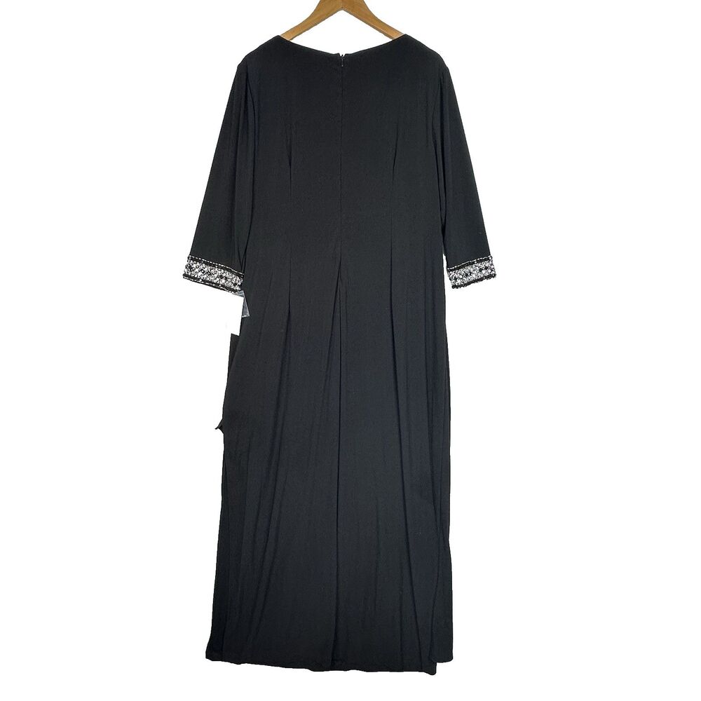 Alex Evenings Plus 20W Black Keyhole‎ Embellished A-Line Gown NWT Formal Dress - Picture 12 of 13
